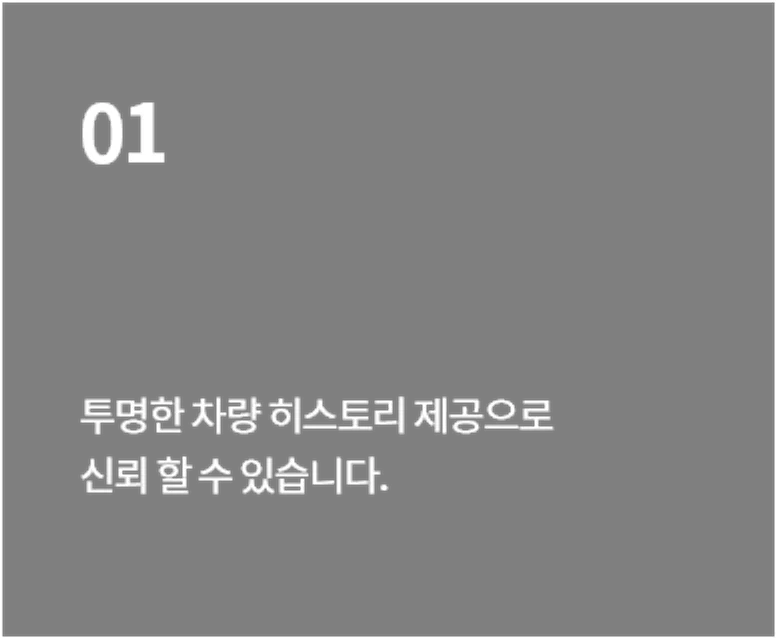 투명한 차량 히스토리 제공