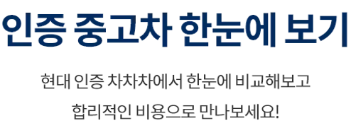 인증 중고차 한눈에 보기